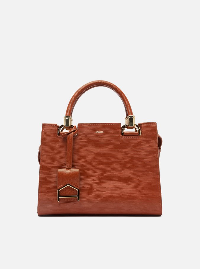 Bolsa Tote Marrom Couro Abraccio Média