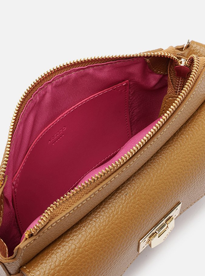 Bolsa Tiracolo Caramelo Pequena Encaixe Metal