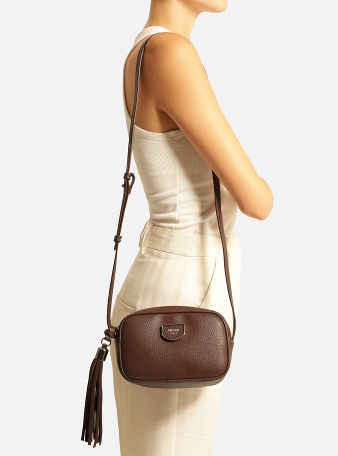 Bolsa Tiracolo Marrom Pequena Tag Barbicacho