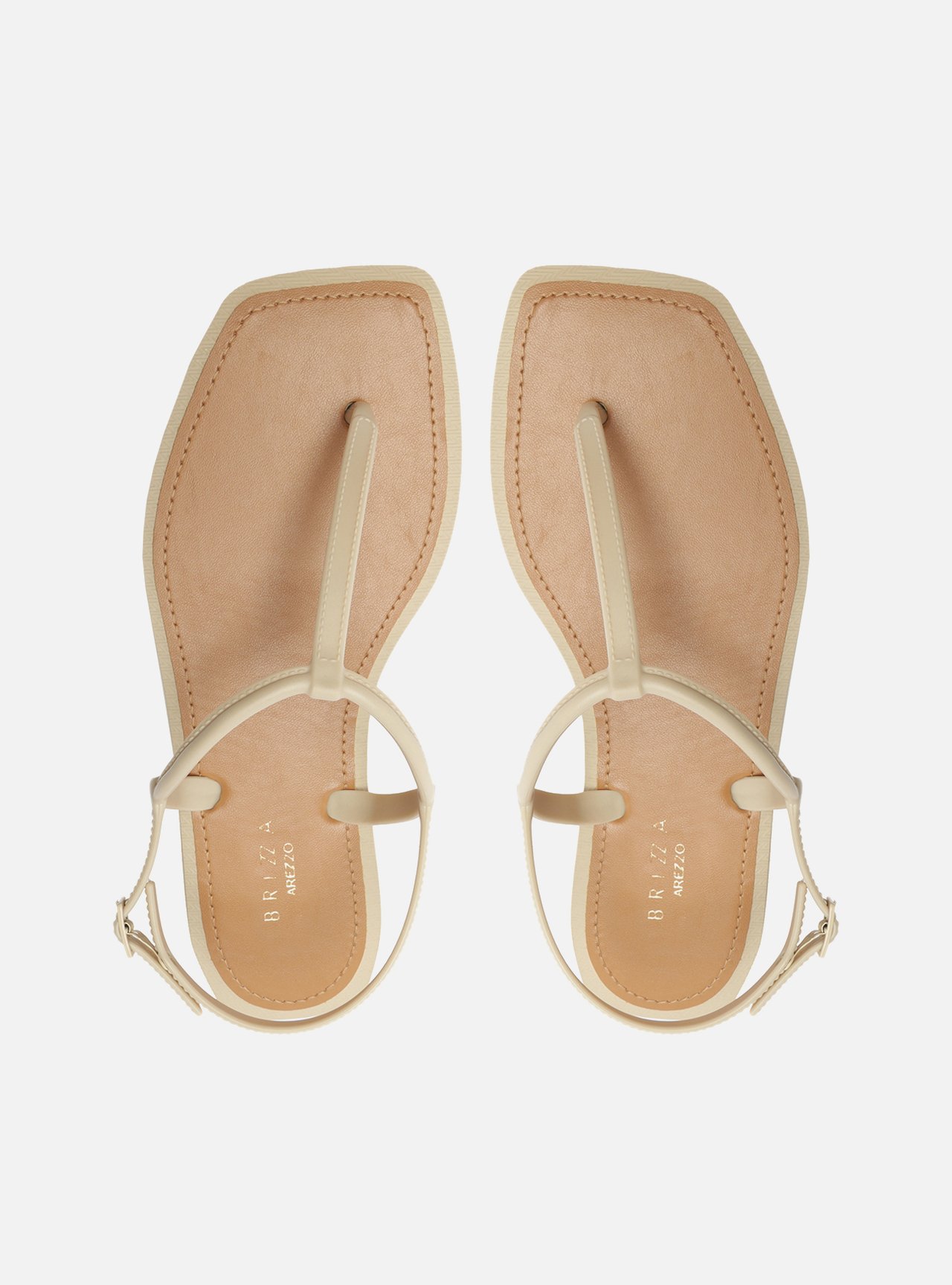 Sandália Rasteira Off-White Slim Square Brizza — foto 1