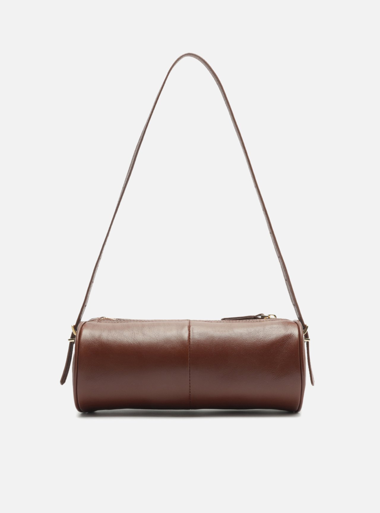 Bolsa Shoulder Marrom Couro Média — foto 3