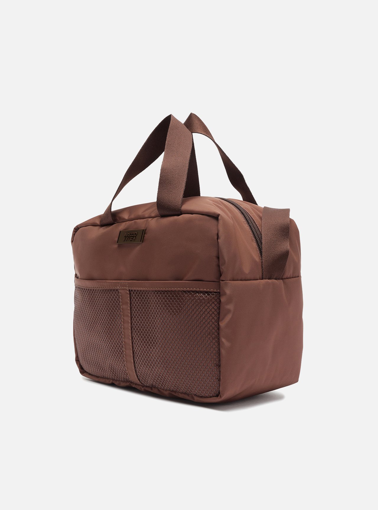 Bolsa Tiracolo Marrom Média Metais Brizza — foto 2
