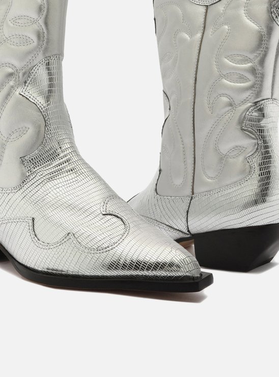 Bota Prateada Cano Médio Western Georgia