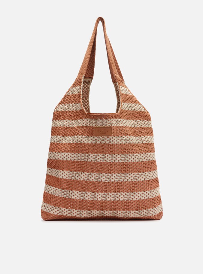 Bolsa Shopping Laranja Grande Crochê