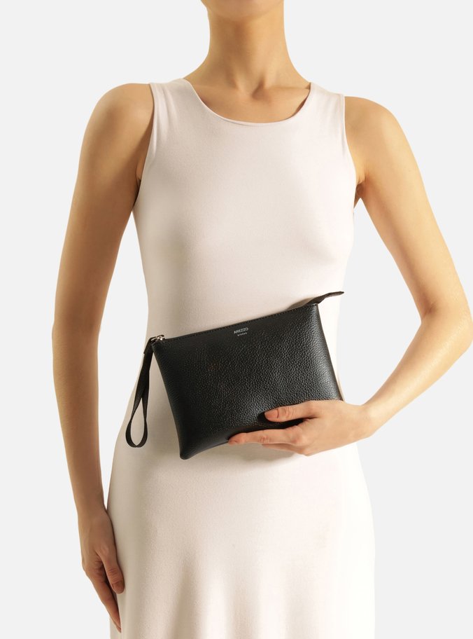 Pouch Preta Pequena Alça