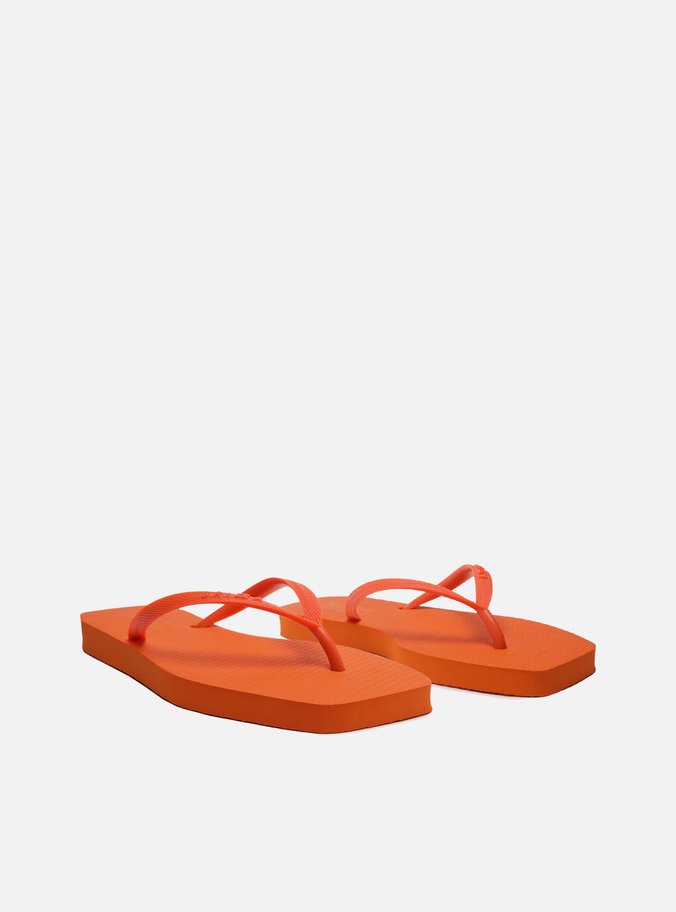 Chinelo de Dedo Laranja Básico Square Brizza