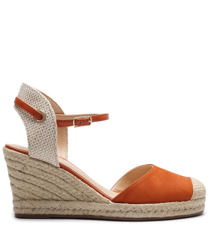 Espadrille Basic Suede Mandarine