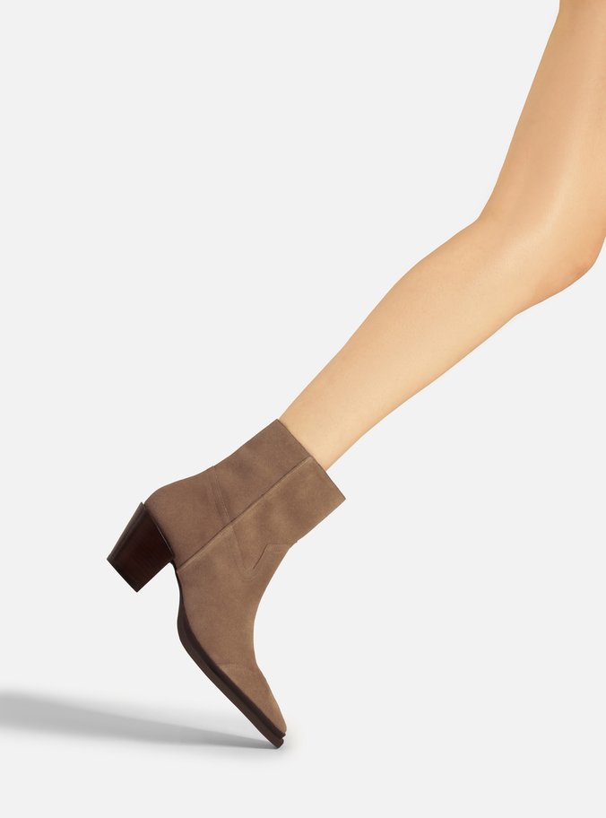 Bota Cinza Acamurçada Cano Curto Western