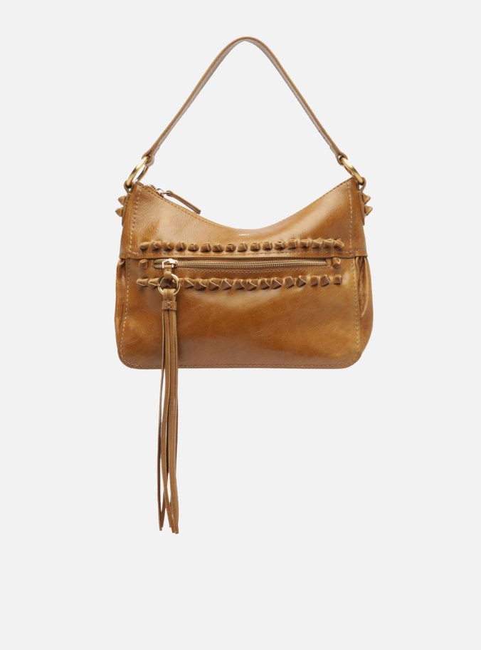 Bolsa Tiracolo Caramelo Couro Estonado Média Bolso