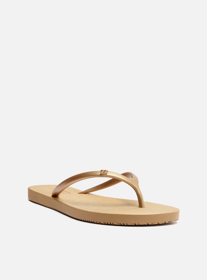 Chinelo de Dedo Injetado Dourado Brizza