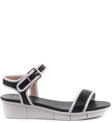 Flatform Couro Preta
