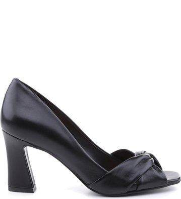 Peep Toe Torcido Preto