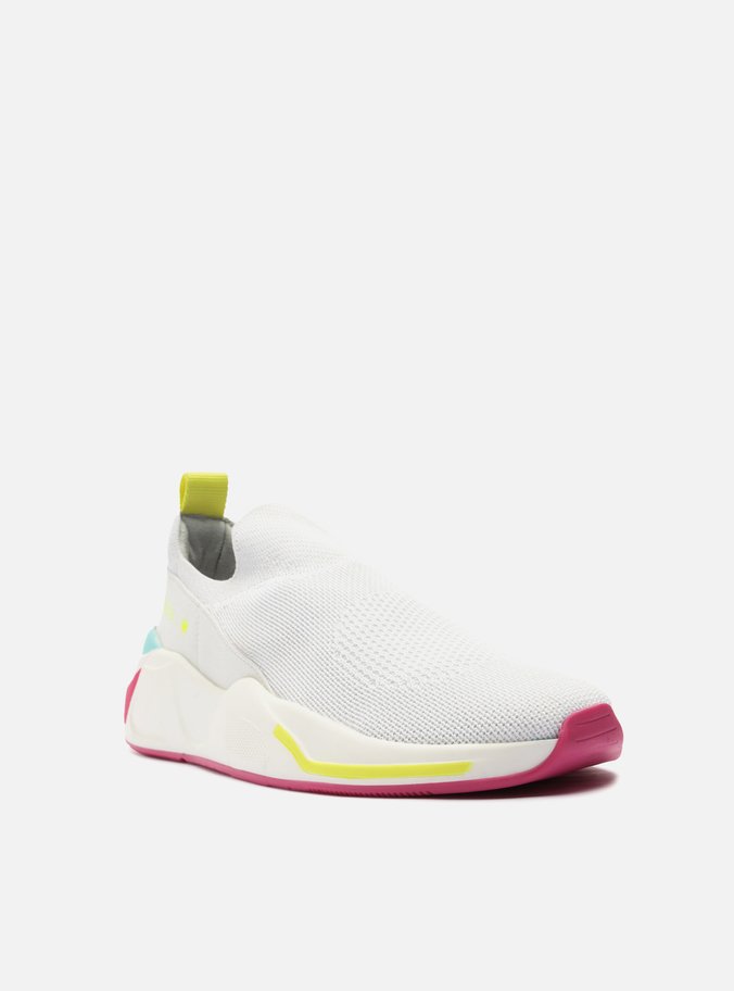 Tênis Slip On Branco Knit ZZ Mov Fiever