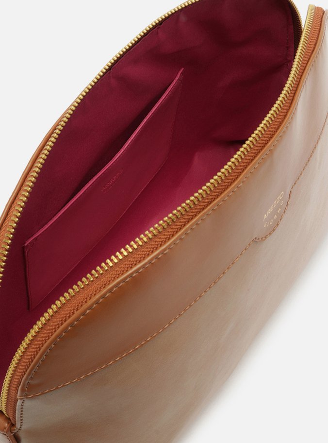 Necessaire Marrom Zíper Tag