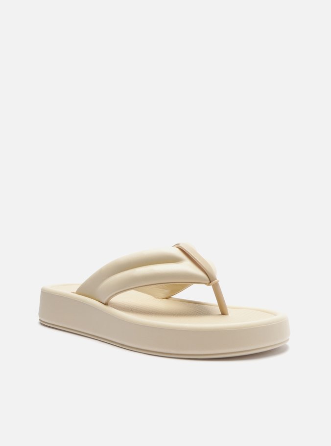 Sandália Off-White Tiras Largas Brizza