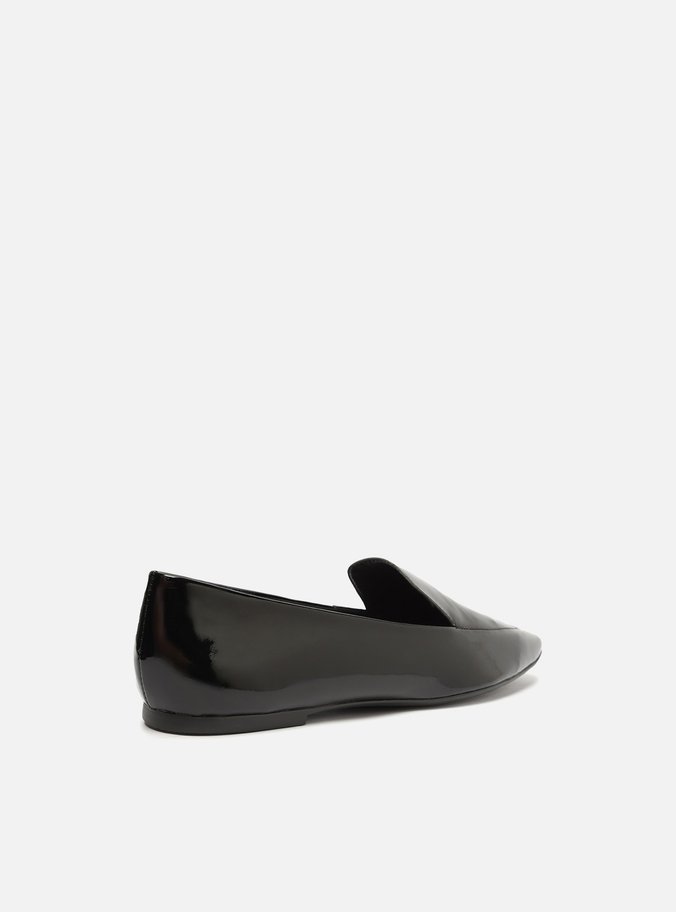 Mocassim Preto Verniz Bico Quadrado Easy
