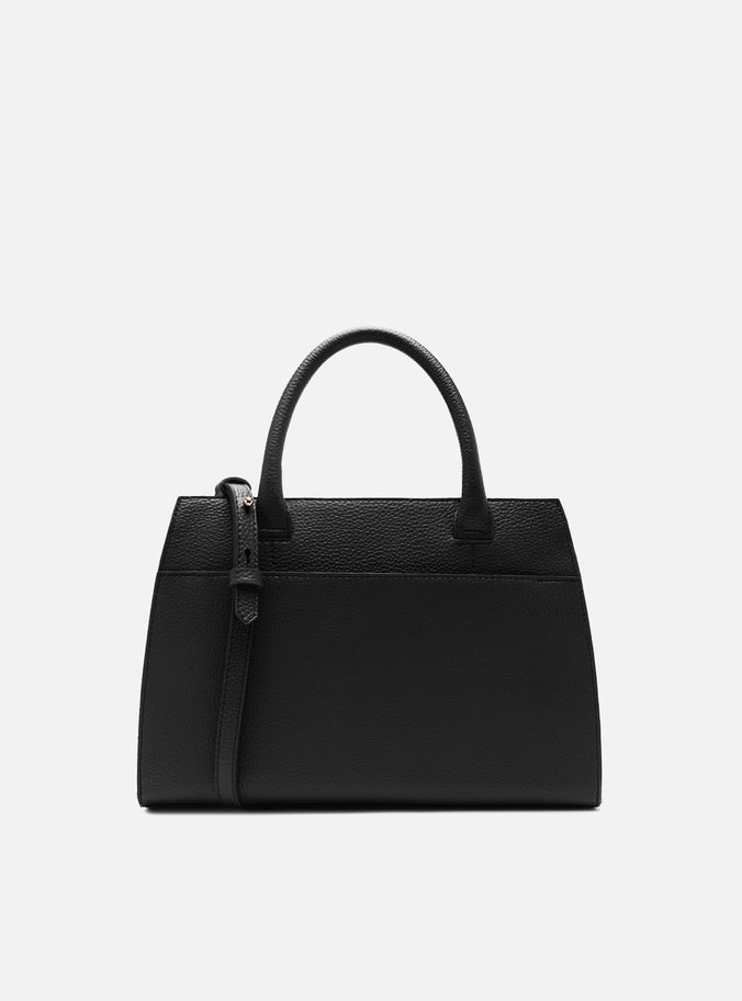 Bolsa Tote Preta Média Pingente Coração