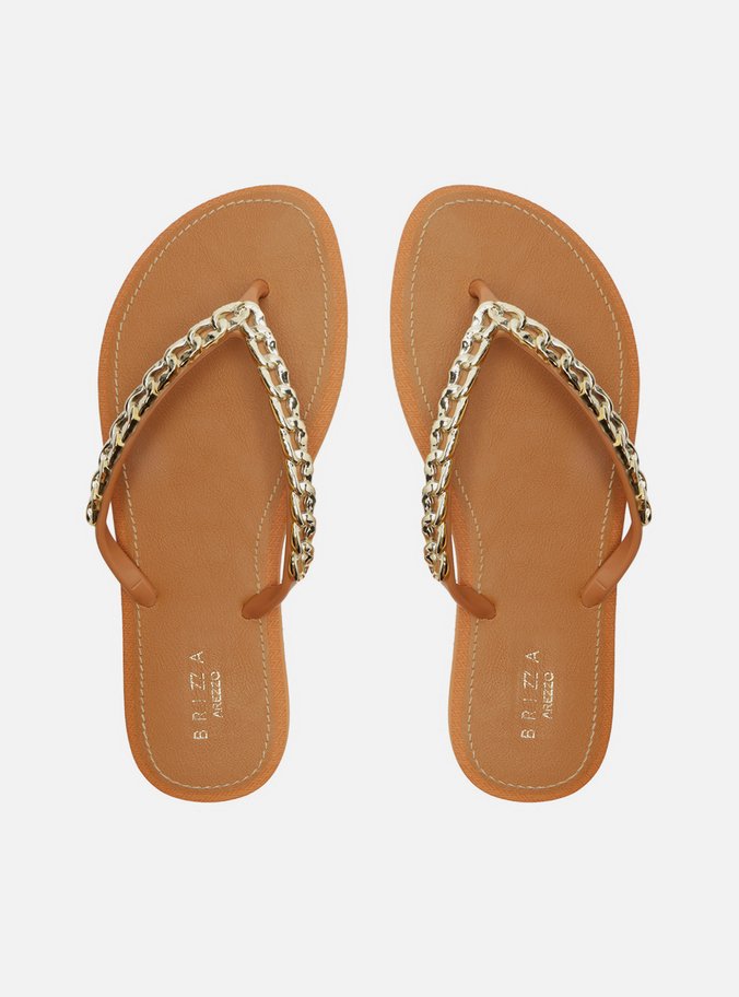 Chinelo de Dedo Marrom Corrente Essential