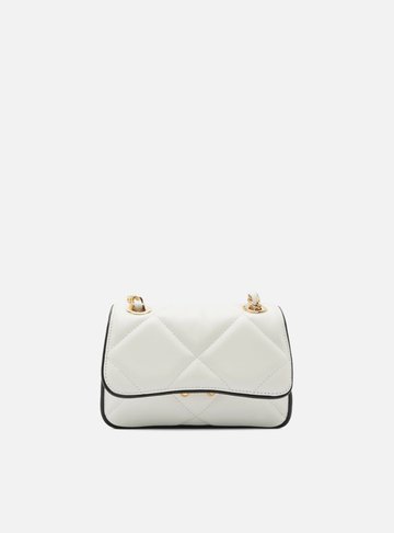 Bolsa Tiracolo Branca Couro Mizz Pequena Duo