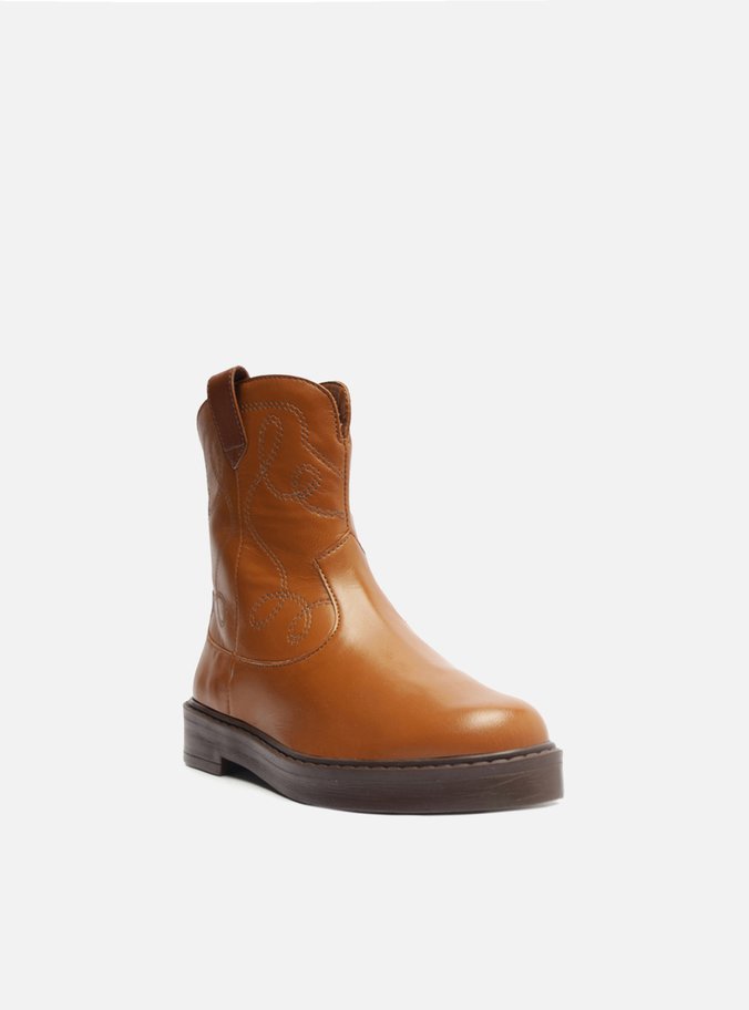 Bota Infantil Marrom Cano Médio Western Georgia