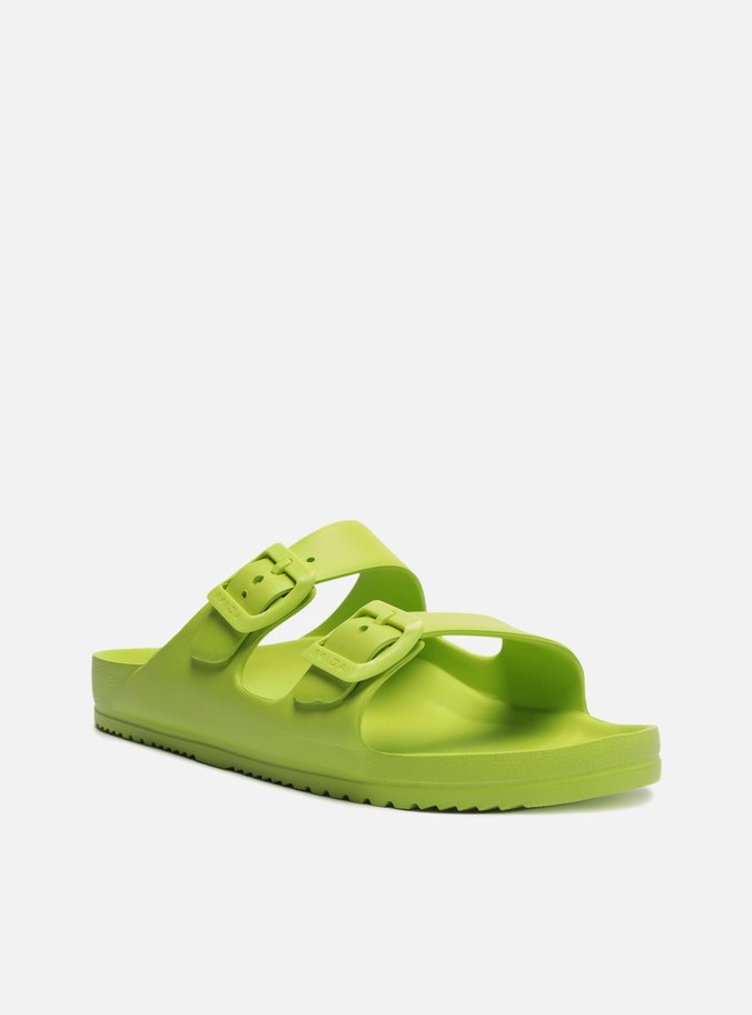 Slide Verde Lima Flatform Tiras Brizza