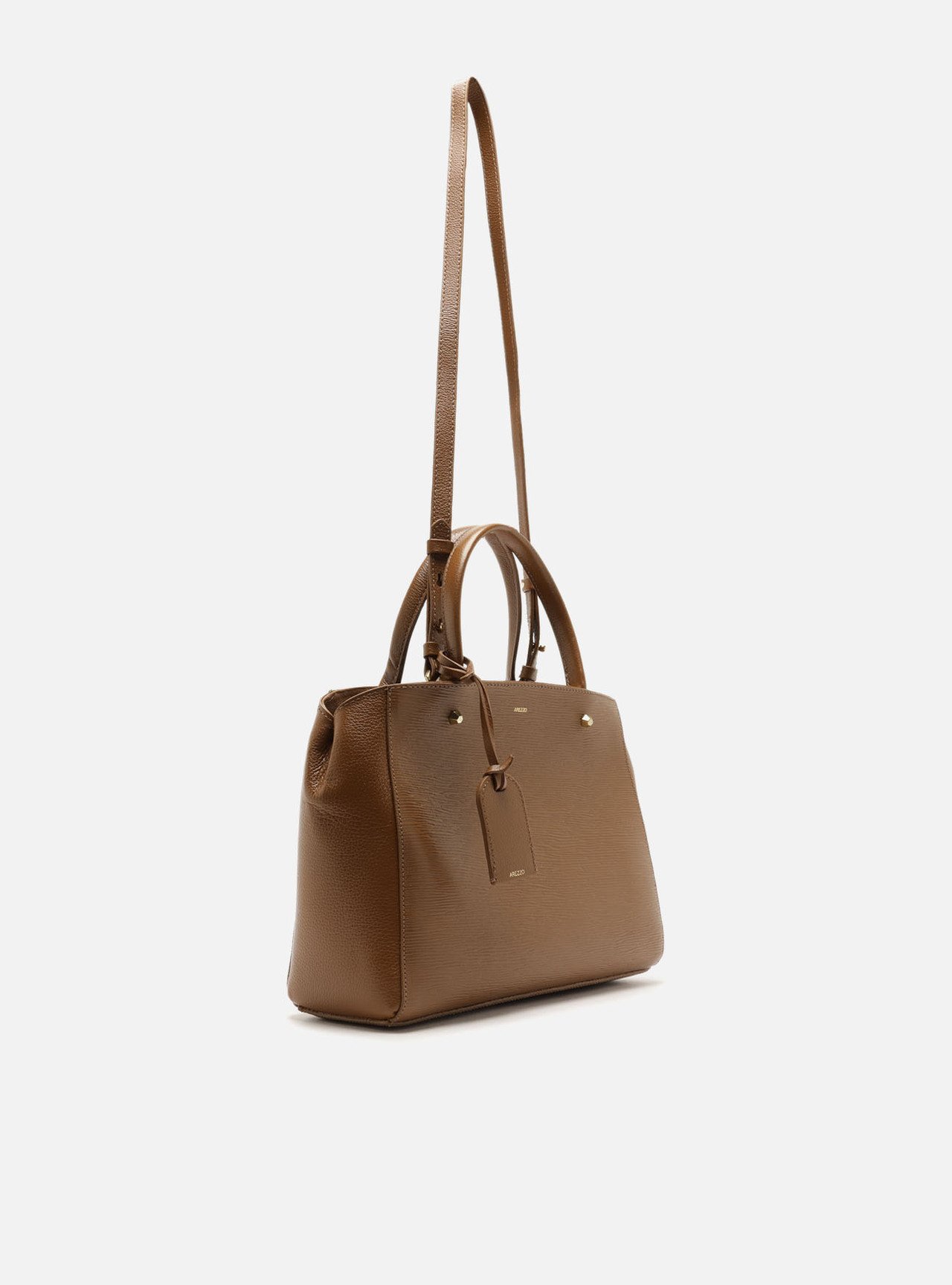 Bolsa Tote Marrom Couro Bella Média — foto 5