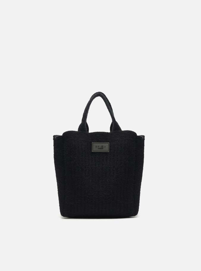 Bolsa Tote Preta Pelo Mônaco Pequena