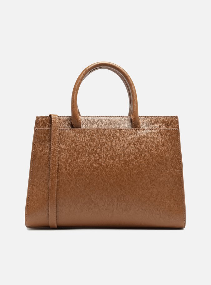 Bolsa Tote Marrom Couro Grande Barbicacho