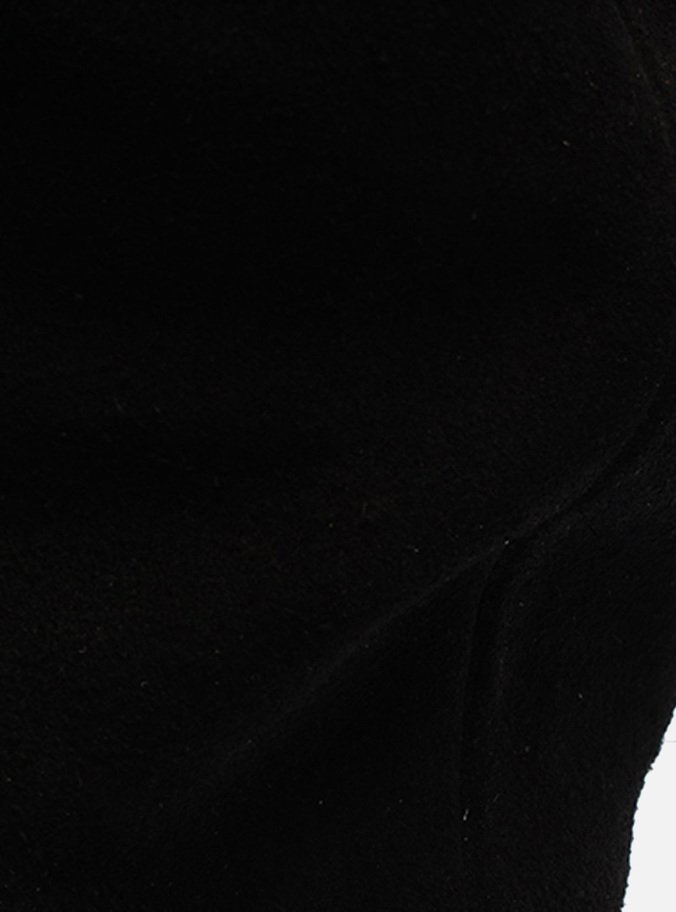 Bota Preta Camurcina Slouchy Salto Fino