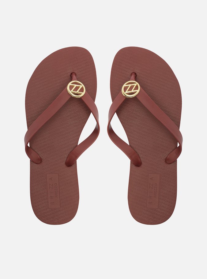 Chinelo Marrom Essential Metal ZZ