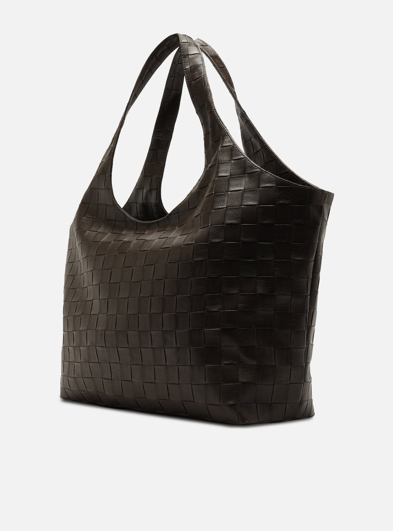 Bolsa Hobo Marrom Grande Tressê — foto 2