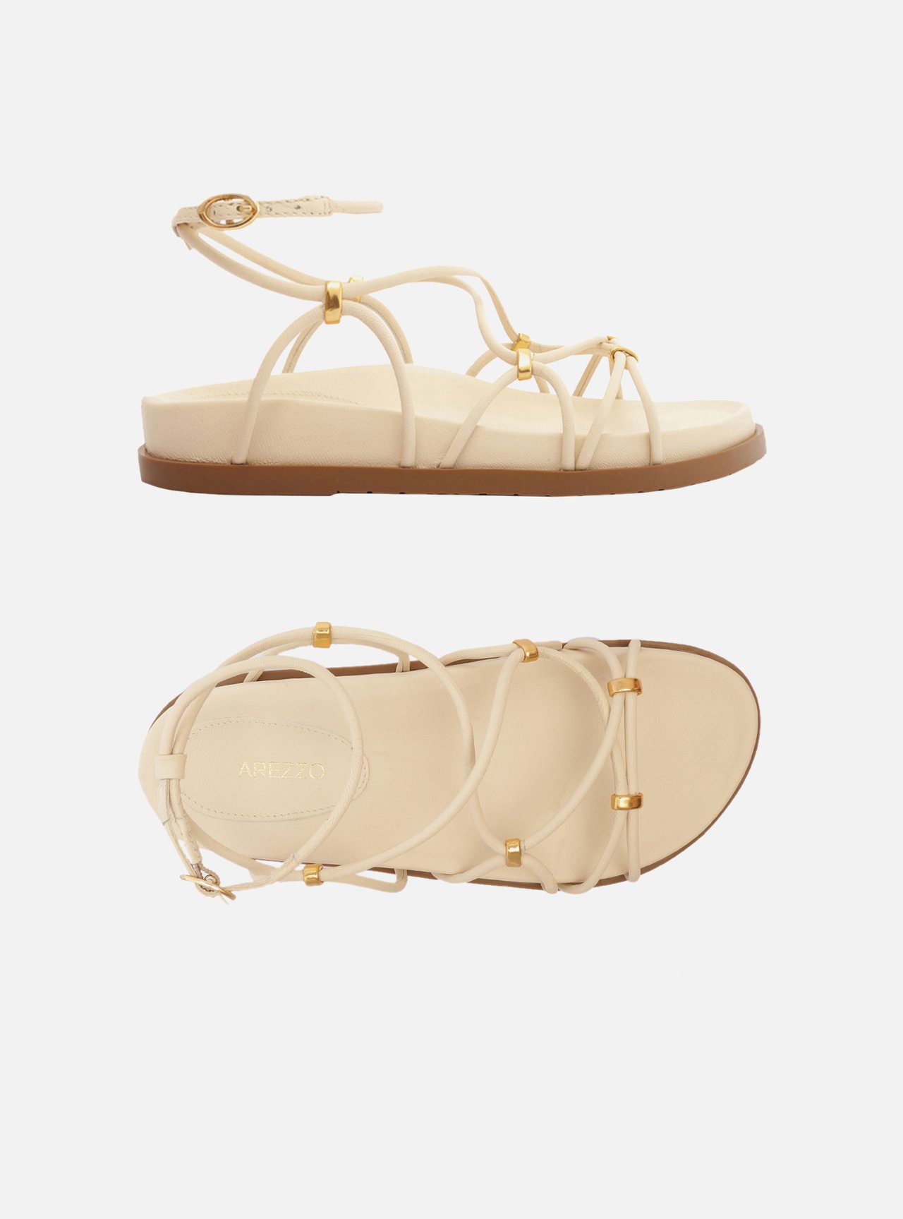 Sandália Rasteira Off-White Tiras Elos — foto 5