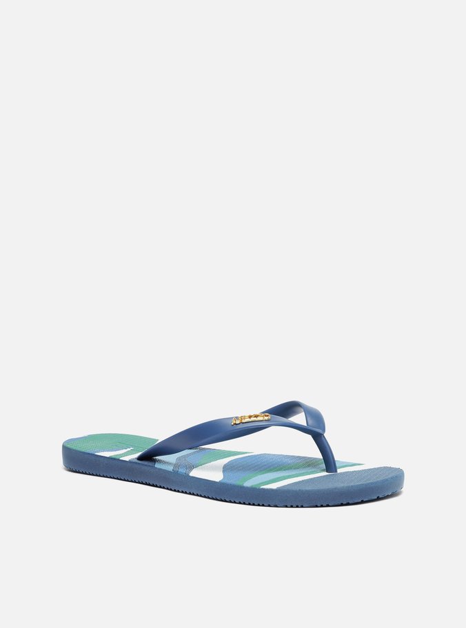 Chinelo de Dedo Estampado Azul Brizza