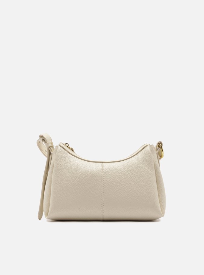 Bolsa Tiracolo Off White Média Texturizada Básica
