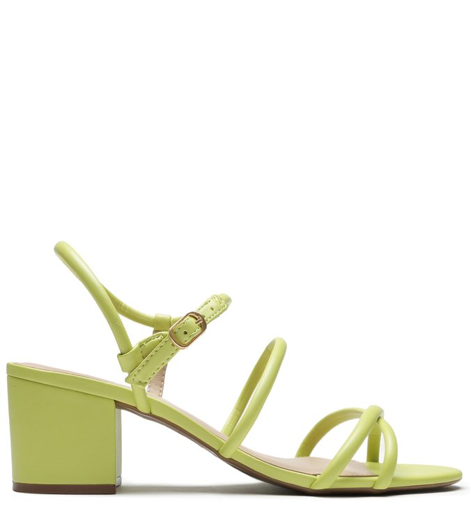 Sandália Verde Salto Bloco Light Citrus