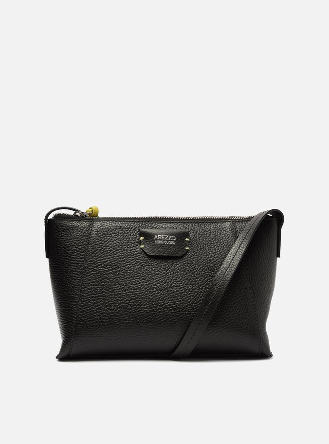 Bolsa Tiracolo Preta Couro Pequena