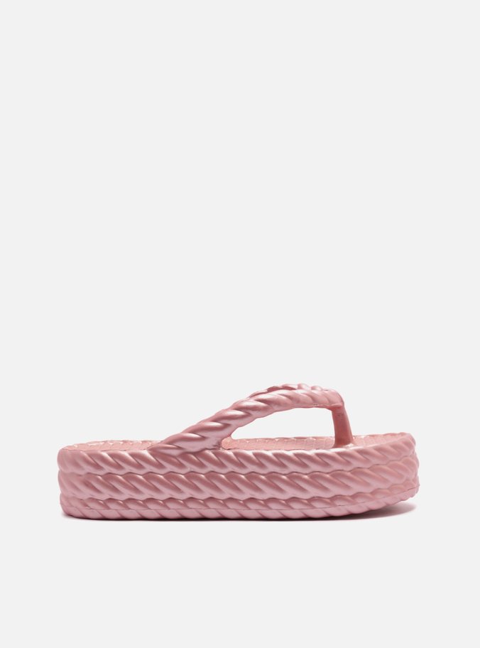 Sandália Rosa Metal Flatform Marrocos Mid