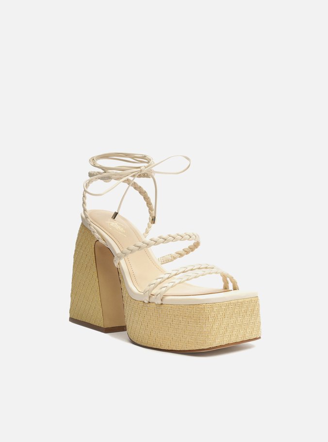 Sandália Off-White Meia Pata Trançada Amarração