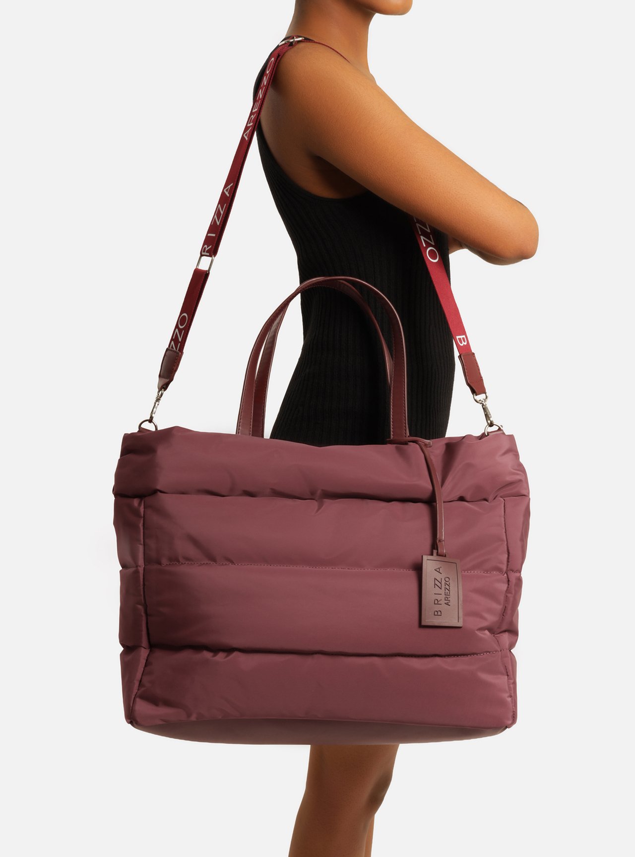 Bolsa Shopping Bordô Nylon Gigi Grande — foto 6