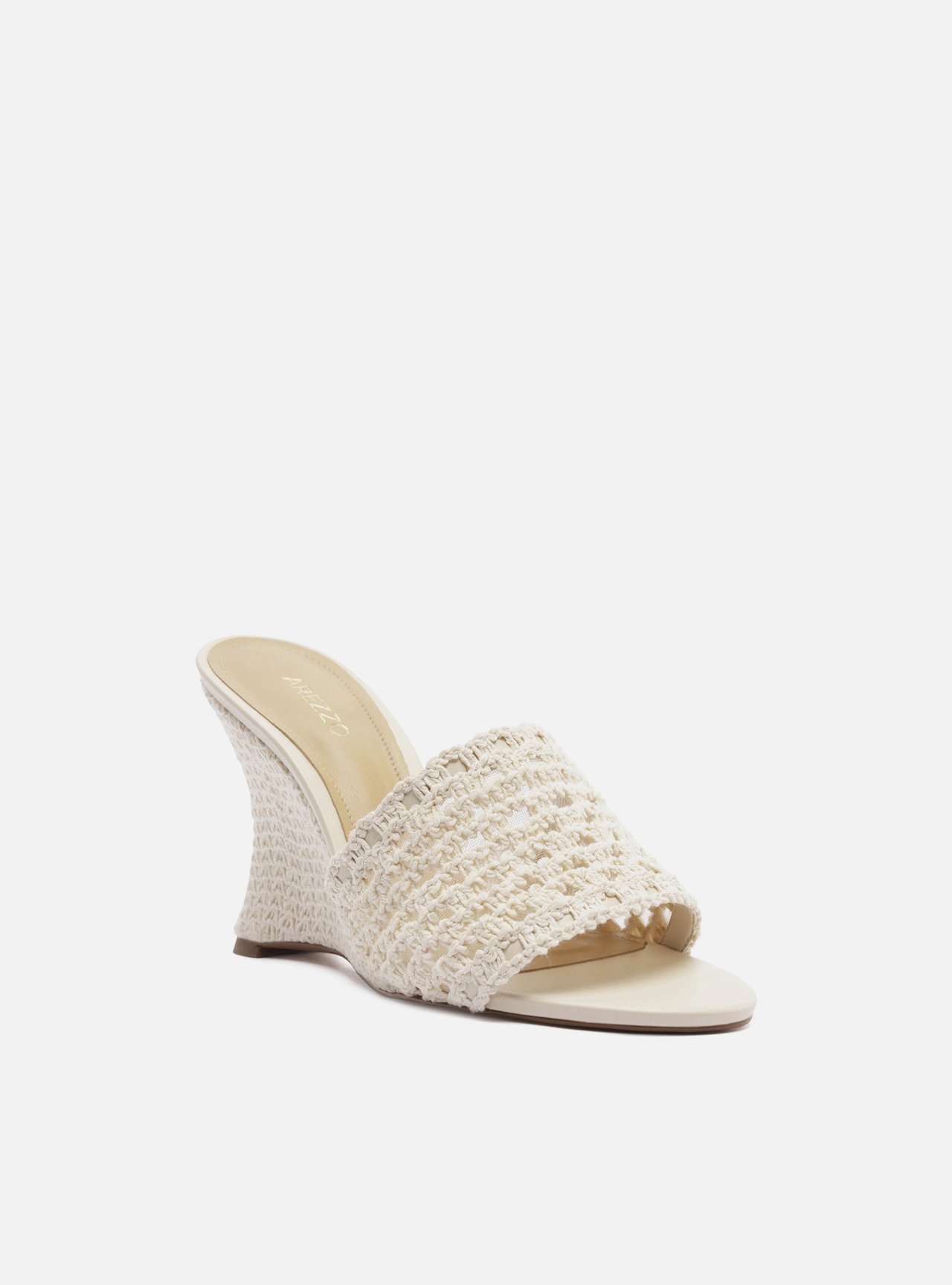 Tamanco Off-White Bordado Salto Anabela — foto 2