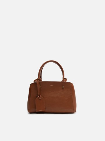 Arezzo — Bolsa Tote Marrom Couro Wave Bella Pequena