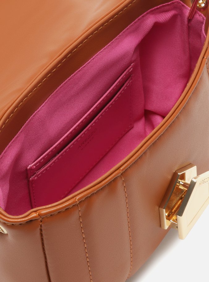 Bolsa Marrom Tiracolo Média Matelassê