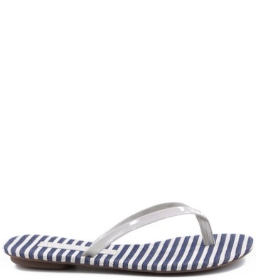 Rasteira Listrado Náutico Off-White