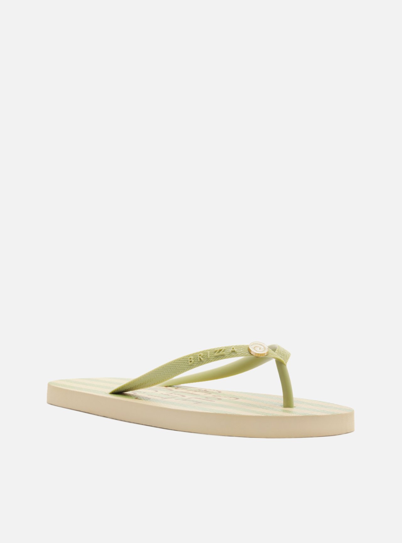 Chinelo de Dedo Verde Listrado Easy Bacio Di Latte — foto 2