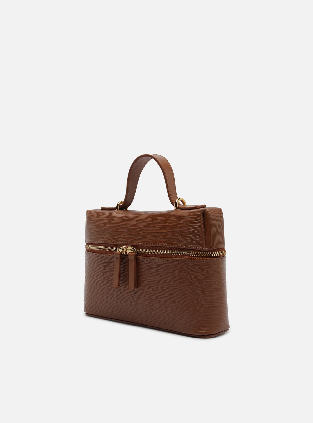 Bolsa Tiracolo Marrom Couro Média — foto 2