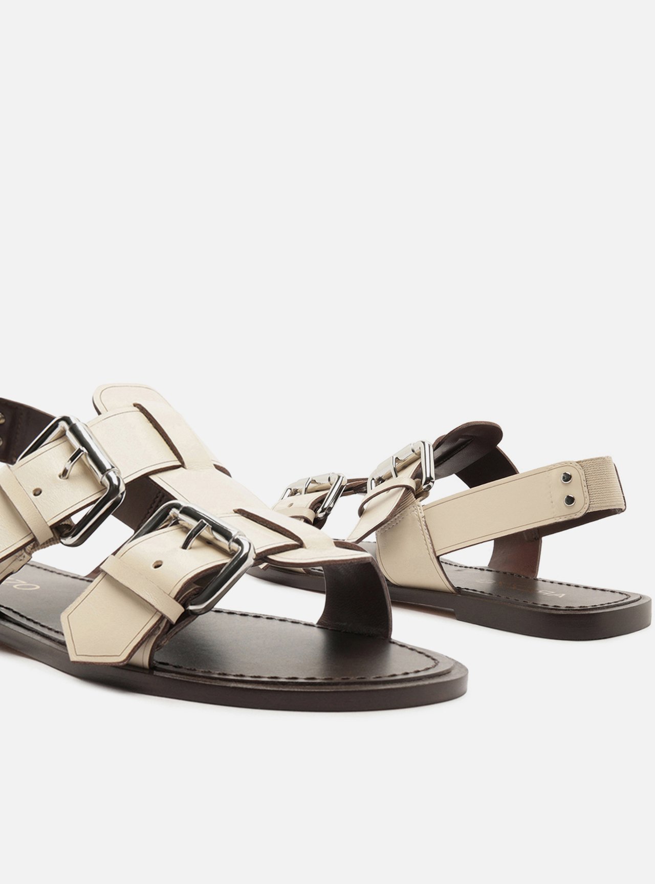 Sandália Rasteira Off White Fivelas — foto 4