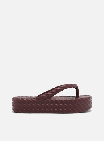 Sandália Vermelha Flatform Marrocos Mid