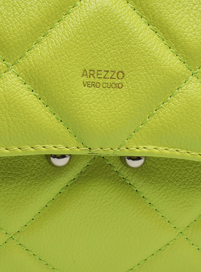 Bolsa Tiracolo Verde Lima Couro Mizz Média