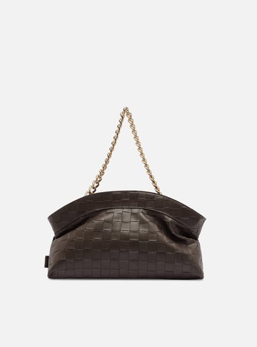 Arezzo — Bolsa Shoulder Marrom Média Tressê