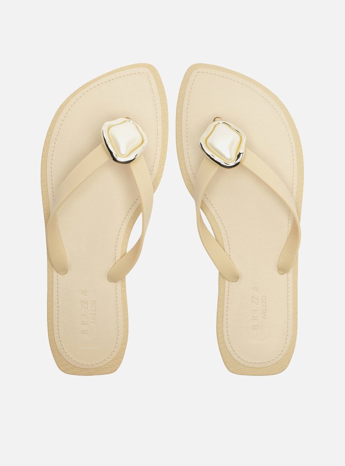 Chinelo de Dedo Off White Recouro Flash Pedra